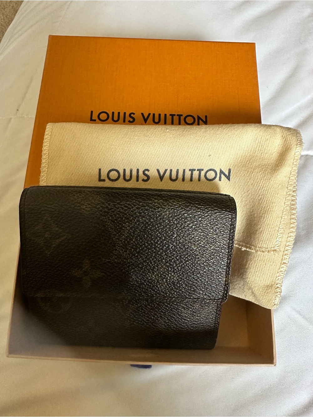 Louis Vuitton Monogram Compact Wallet in Brown and Cream